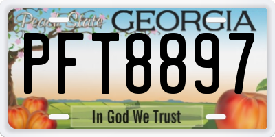 GA license plate PFT8897