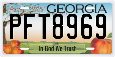 GA license plate PFT8969
