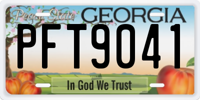 GA license plate PFT9041