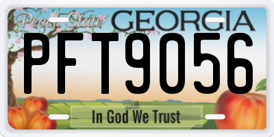 GA license plate PFT9056