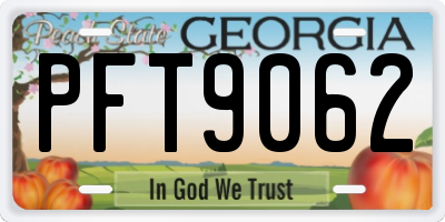 GA license plate PFT9062