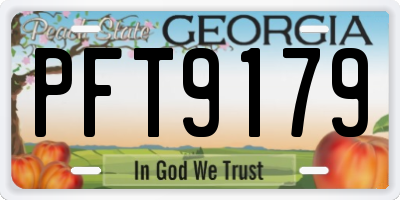 GA license plate PFT9179
