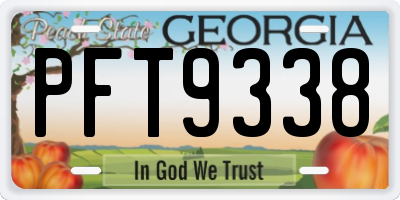 GA license plate PFT9338
