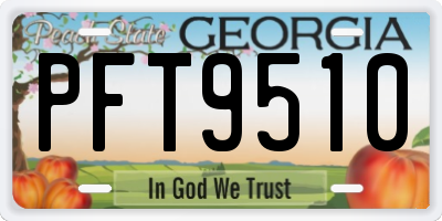 GA license plate PFT9510