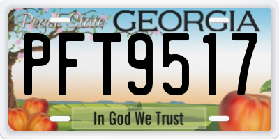 GA license plate PFT9517