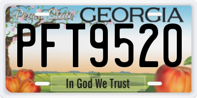 GA license plate PFT9520