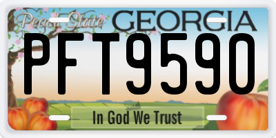 GA license plate PFT9590