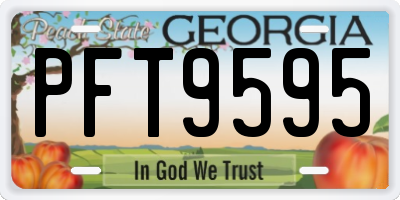 GA license plate PFT9595