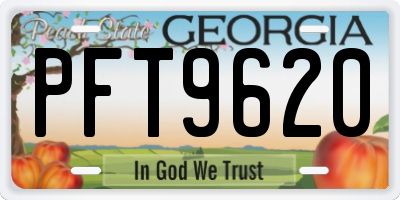 GA license plate PFT9620