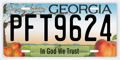 GA license plate PFT9624