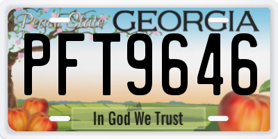 GA license plate PFT9646