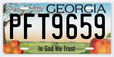 GA license plate PFT9659