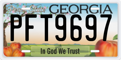 GA license plate PFT9697