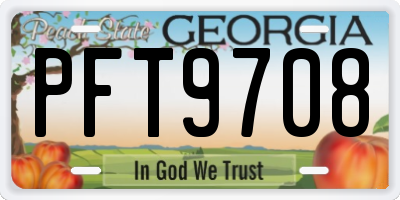 GA license plate PFT9708