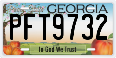 GA license plate PFT9732