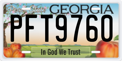 GA license plate PFT9760