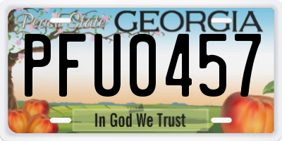 GA license plate PFU0457