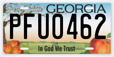 GA license plate PFU0462