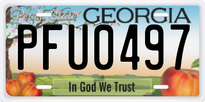 GA license plate PFU0497