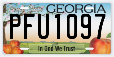 GA license plate PFU1097