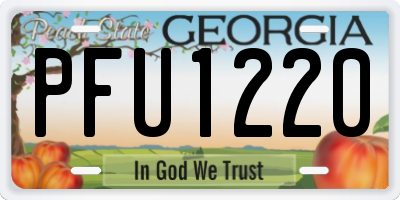 GA license plate PFU1220