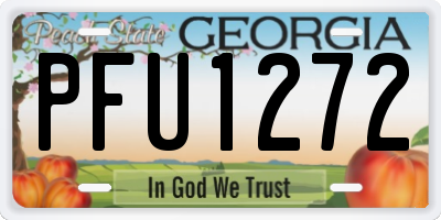 GA license plate PFU1272