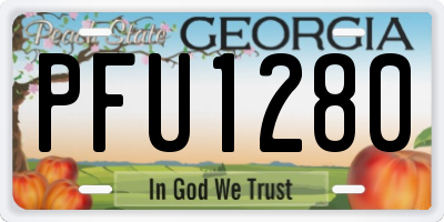GA license plate PFU1280