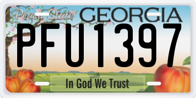 GA license plate PFU1397