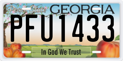 GA license plate PFU1433