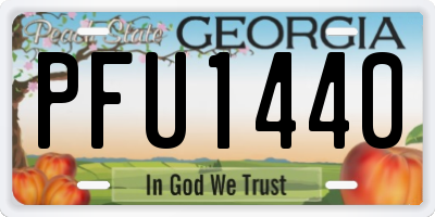 GA license plate PFU1440