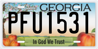 GA license plate PFU1531