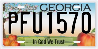 GA license plate PFU1570