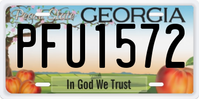 GA license plate PFU1572