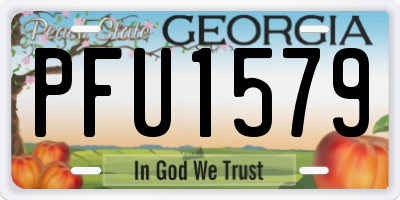 GA license plate PFU1579