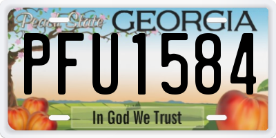 GA license plate PFU1584