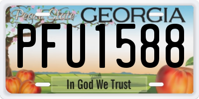 GA license plate PFU1588