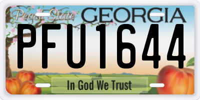 GA license plate PFU1644