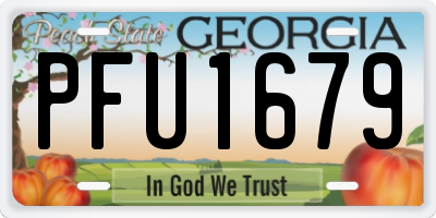 GA license plate PFU1679