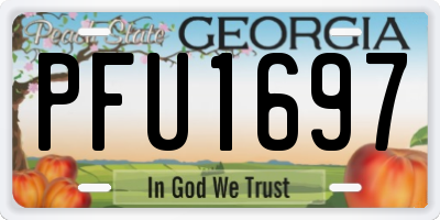 GA license plate PFU1697