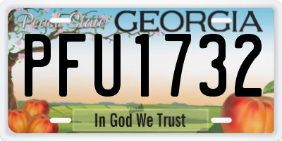 GA license plate PFU1732