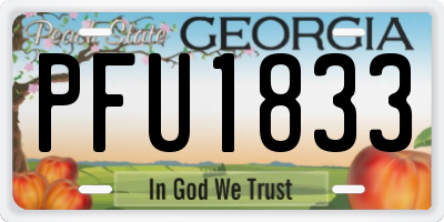 GA license plate PFU1833