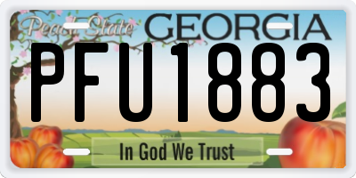 GA license plate PFU1883