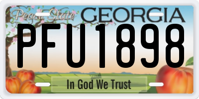 GA license plate PFU1898