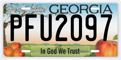 GA license plate PFU2097