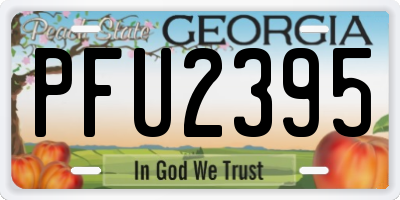 GA license plate PFU2395