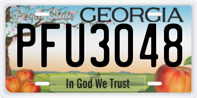 GA license plate PFU3048