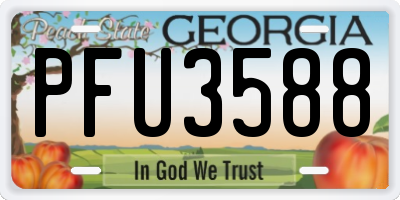 GA license plate PFU3588