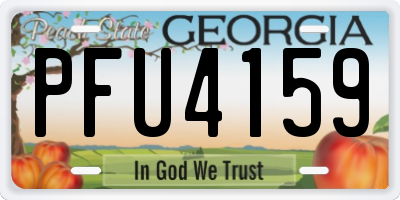 GA license plate PFU4159