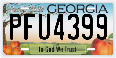 GA license plate PFU4399