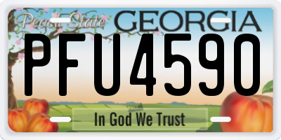 GA license plate PFU4590